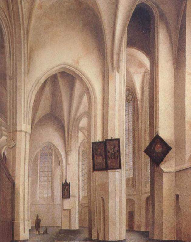 Pieter Jansz Saenredam Church Interior in Utrecht Sweden oil painting art
